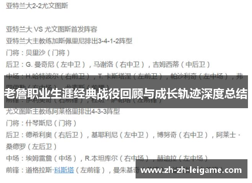 老詹职业生涯经典战役回顾与成长轨迹深度总结